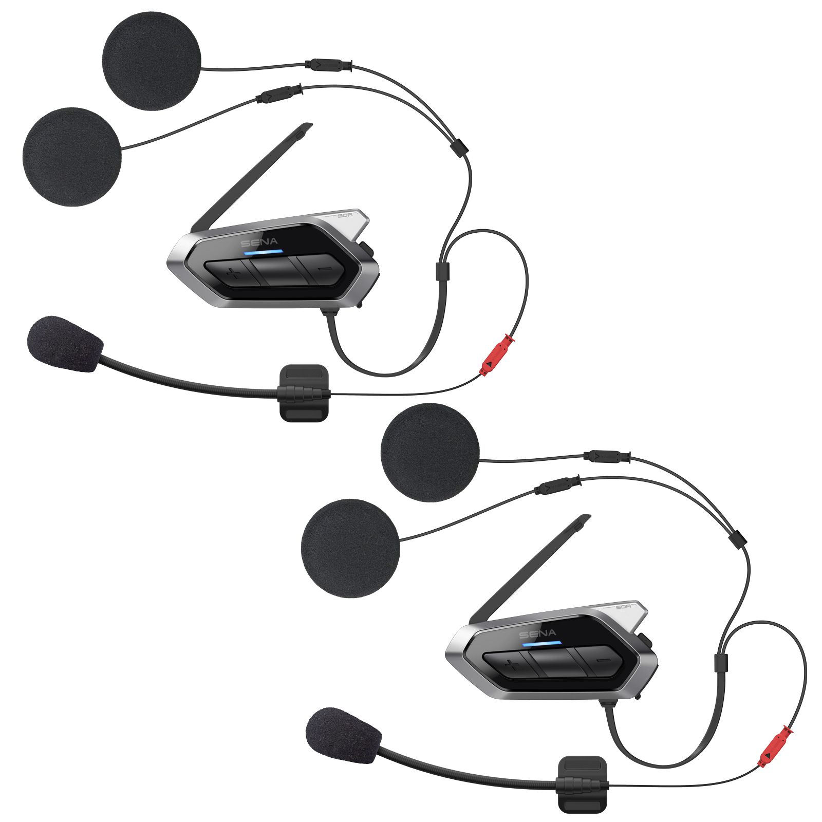 SENA 50R Doppelset - Sound by Harman Kardon - Sistema de comunicación Bluetooth para motos