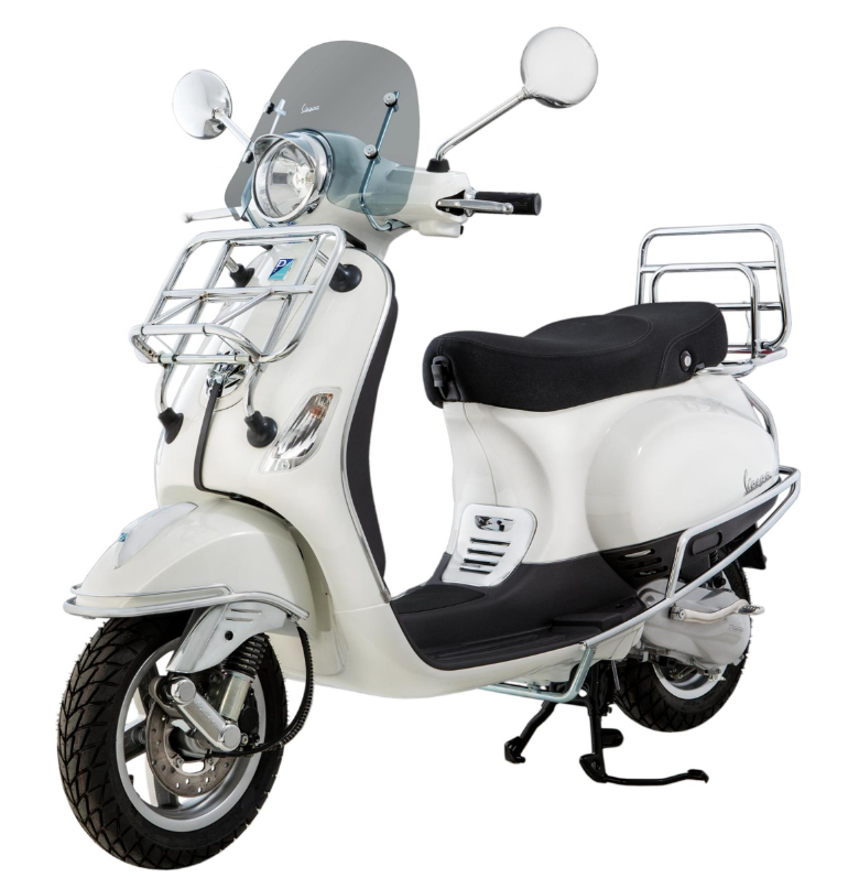 Guardabarros parachoques delantero para Vespa LX/LXV 50-150cc, cromado