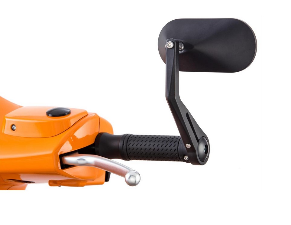 Espejo final de manillar AGILA para Vespa izquierda o derecha, negro