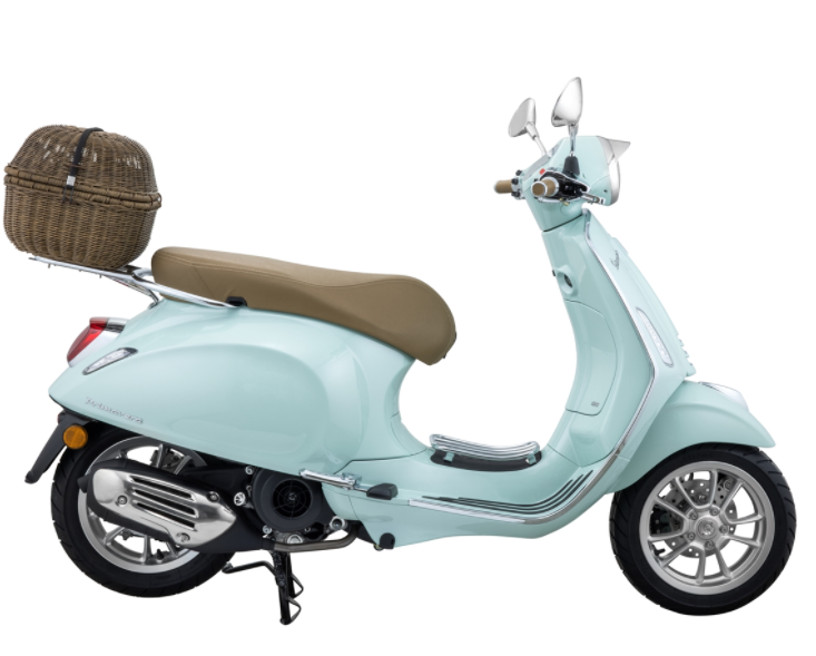 Cesta de equipaje Classic con puente de equipaje para Vespa Primavera/Sprint 50-150ccm, marrón oscuro