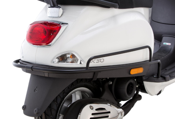 Cubrebarras lateral para Vespa LX/LXV/S 50-150cc, negro