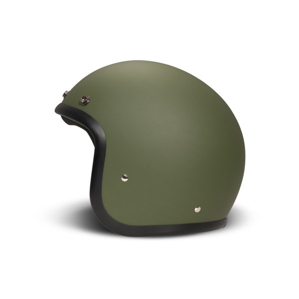 Casco abierto DMD Retro, verde mate, fibra de vidrio, ECE 22.06