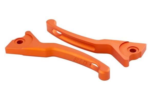 Palanca sport set freno Shorty para Vespa, derecha e izquierda, naranja mate