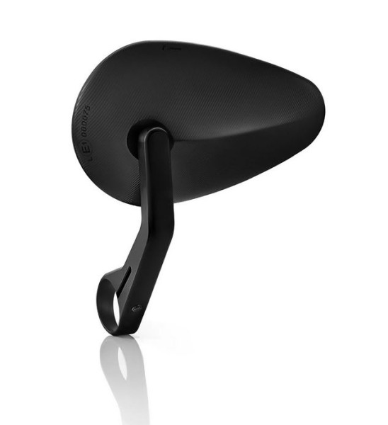 Espejo de extremo de manillar RIZOMA "Reverse Radial" izquierdo o derecho para Vespa, anodizado negro