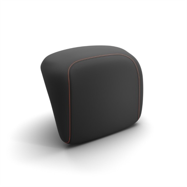 Respaldo original para baúl Vespa GTS/GTV - negro, costuras naranjas