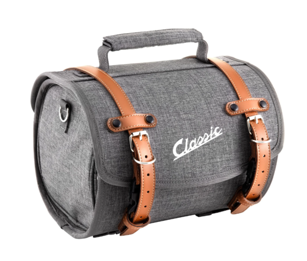 Bolsa "Classic" pequeña para Vespa, nailon, gris