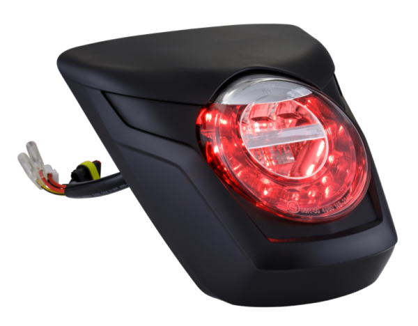 Piloto trasero LED rojo para Vespa Primavera/​Sprint 50-150ccm, borde - negro mate