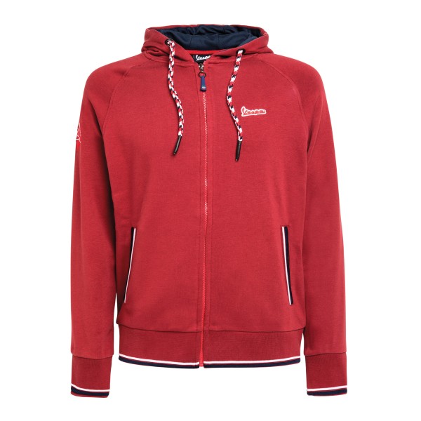 Vespa Sweat Shirt Chaqueta de algodón modernista caballeros rojo