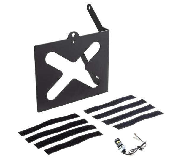 Soporte de matrícula lateral para Vespa GTS/GTS Super/GTV/GT, negro mate