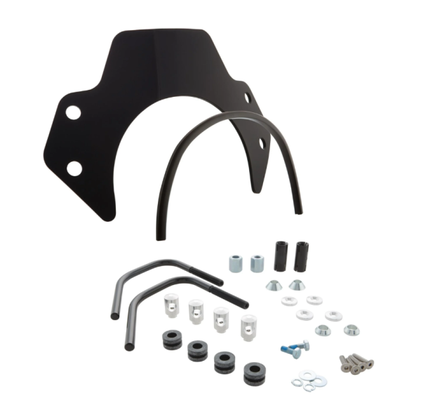 Flyscreen para Vespa Primavera/Elettrica 50-150cc 2T/4T, soportes negros, tintado negro