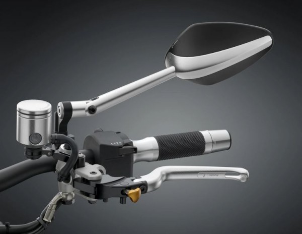 Espejo RIZOMA "Veloce naked" izquierdo o derecho para Vespa, plata/negro