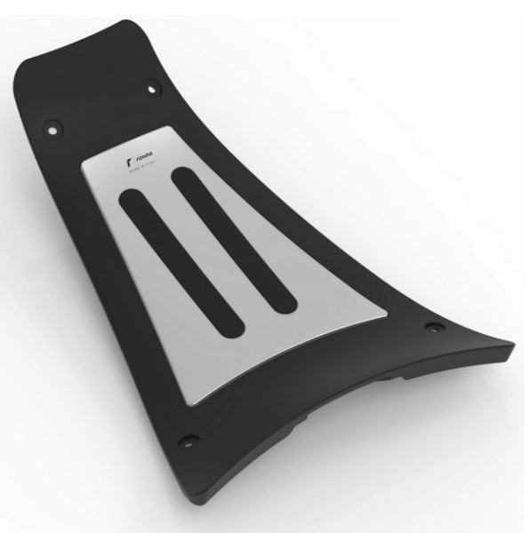 Cubrepiés RIZOMA para Vespa GTS/GTS Super/GTV/GT, plata/negro