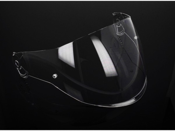 Visera Helmo Milano, FuoriRotta, transparente, resistente a los arañazos, larga