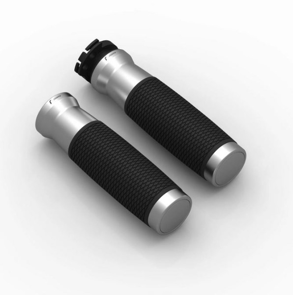 Puños RIZOMA Urlo RS Ø 22/24 mm L 120 mm para Vespa Primavera/Sprint, anodizado plata