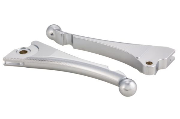 Palanca sport set freno "Shorty 3D" izquierda/derecha para Vespa LX/​LXV/​S/​Primavera/​Sprint, plateada