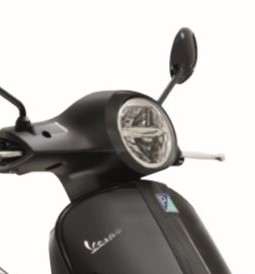 Anillo de la lámpara del marco del faro Vespa GTS 2019 - Negro brillante
