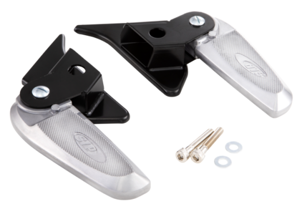 Reposapiés derecho e izquierdo para Vespa Primavera/​Sprint 50-150ccm 2T/​4T AC, negro/plata