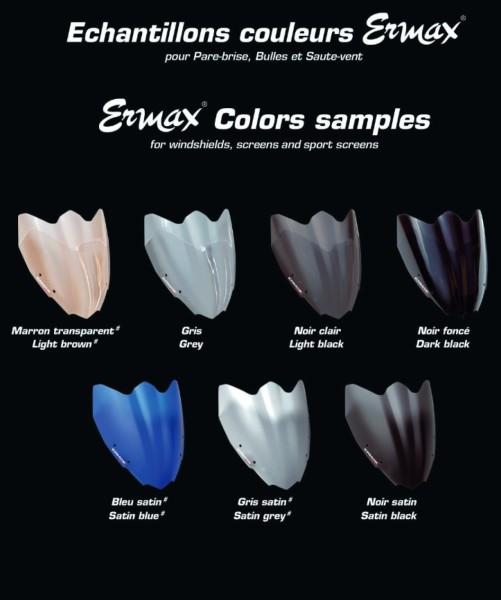 Parabrisas ERMAX tamaño original para modelos Piaggio MP3, transparente