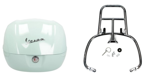 Kit Topcase 32L latte menta (350/A), portaequipajes cromado para Primavera