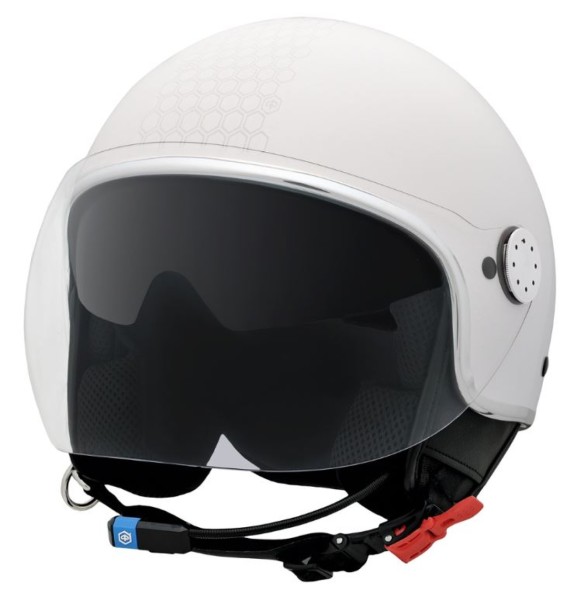 Casco jet Piaggio PFJ Mirror blanco