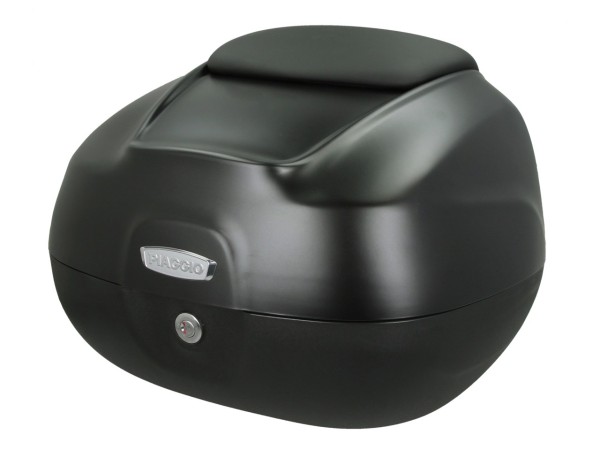 Maleta superior de 37 l con respaldo para Piaggio MP3 HPE Maxi 400 Sport / Maxi 530 Exclusive - negro mate