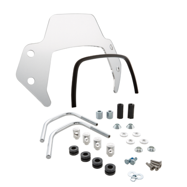 Mosquitera para Vespa Sprint 50-150cc 2T/4T, soportes plateados, transparente