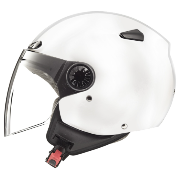Casco jet Helmo Milano, Oscuro, blanco