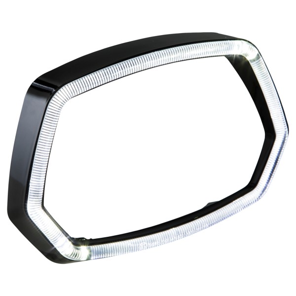 Anillo de luz anillo de luz LED negro brillante para Vespa Sprint 125/150ccm 4T ('13-'18)