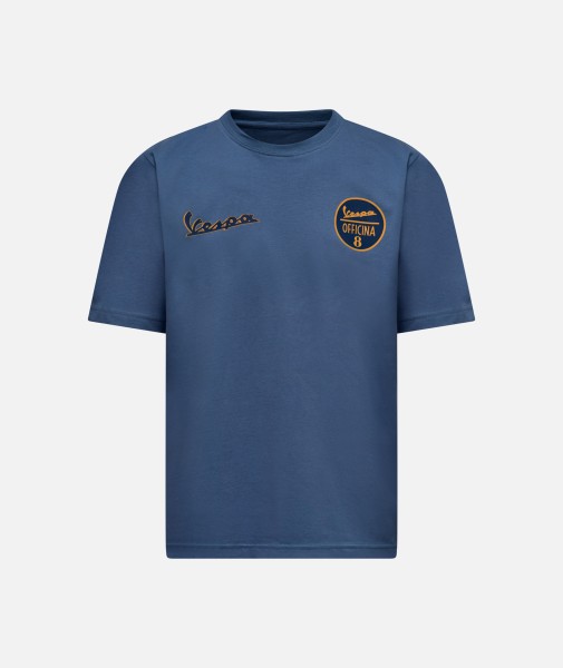 Camiseta Vespa Officina 8 azul