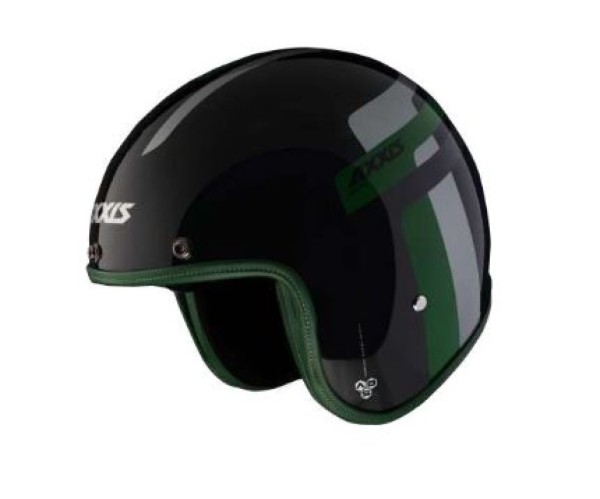 Casco jet Axxis, Hornet SV Oldstyle, verde brillante