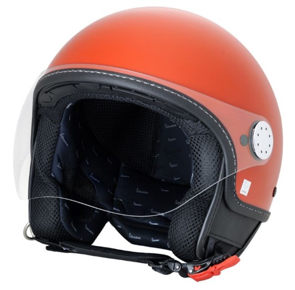 Casco jet Vespa, Vespa Visor LangHe, naranja ladrillo/naranja impulsivo (A11) - L2