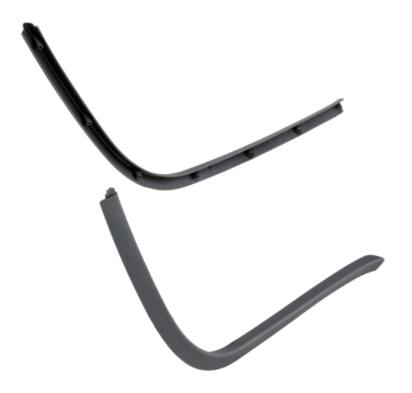 Estribo monotubo ranurado gris mate para Vespa Primavera/​Sprint 50-150ccm