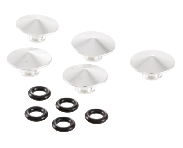 Tapa perno rueda delantera o trasera, plata