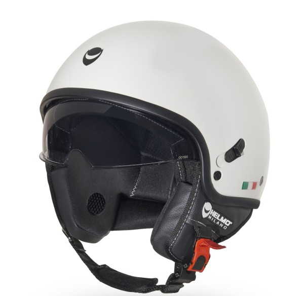 Helmo Milano Demi Jet, Puro Slider, blanco brillante