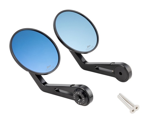 Retrovisor del extremo del manillar ZELIONI para Vespa, derecho e izquierdo, anodizado negro