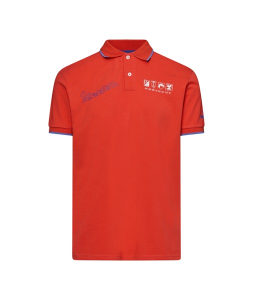 Camiseta polo Vespa naranja «Flame», colección DEC