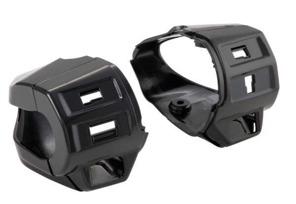 Tapa de la unidad de interruptores, izquierda y derecha para Vepsa Primavera/Sprint, negro brillante