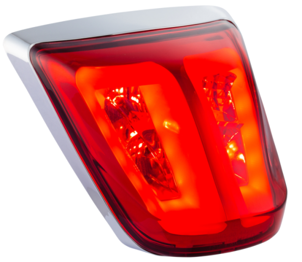 Luz trasera roja para Vespa Primavera/​Sprint 50-150ccm, borde - cromo