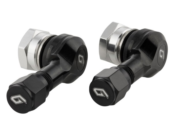 Pieza insertada de la válvula para neumáticos/llantas tubeless 80°, negro anodizado