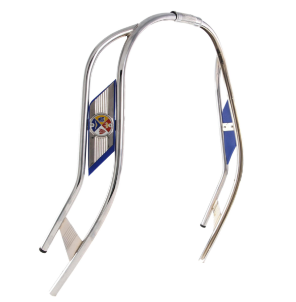 Protector de pata de tubo de doble ranura para Vespa PX 80-200ccm, cromado