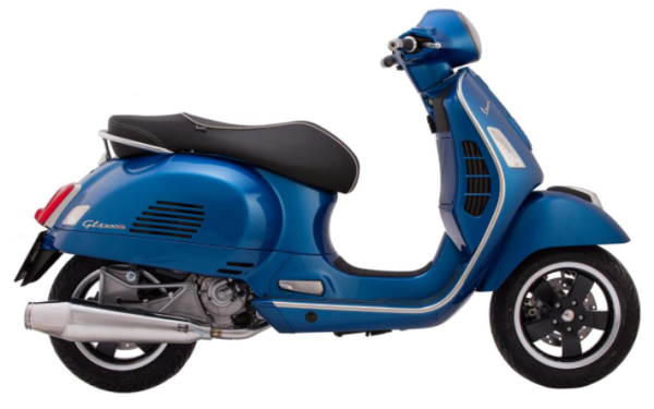 Escape racing para Vespa GTS/​GTS Super/​GTV/​GT 60 125-300ccm i.e., 4T, LC, acero inoxidable pulido