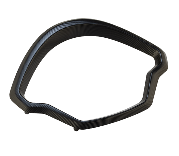 Anillo decorativo velocímetro para Vespa GTS/GTS Super 125/300cc (`22-), aluminio, anodizado negro
