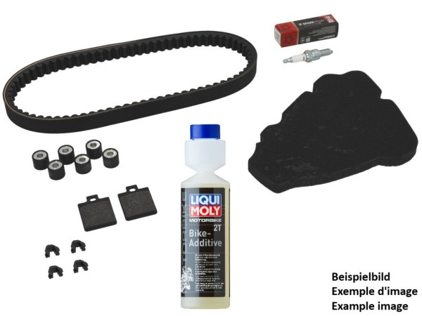 Kit de inspección Premium (OEM) con pastillas de freno + aditivo Vespa LX 50 4T 2009-2013