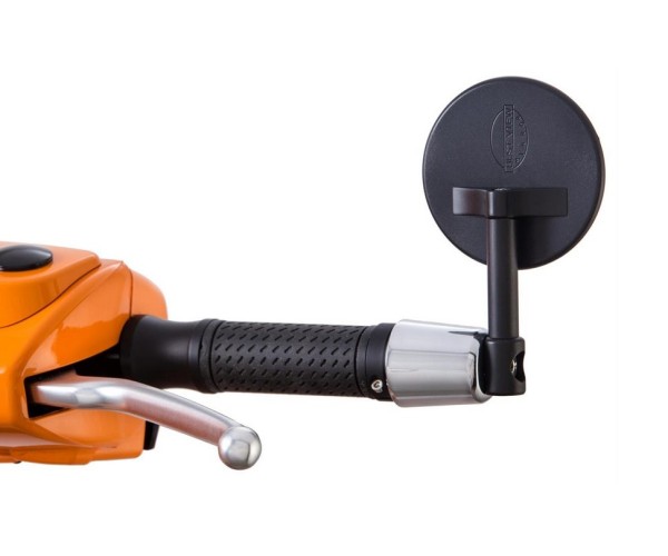 Retrovisor del extremo del manillar MINI para Vespa, derecho e izquierdo, negro