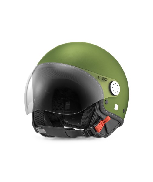 Casco jet Vespa, Vespa Visor LangHe, verde mate (V29) - L1