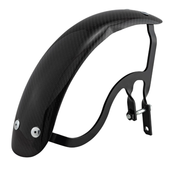 Guardabarros Garelli Race EVO II para Vespa PX 80-200ccm, carbono, soporte negro