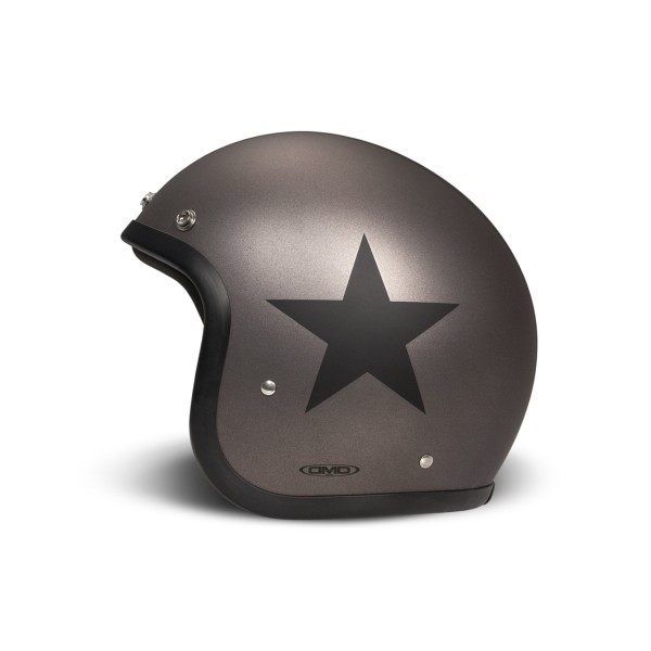 Casco DMD Jet Retro, verde, mate, Star Green, fibra de vidrio, ECE 22.06-Copy