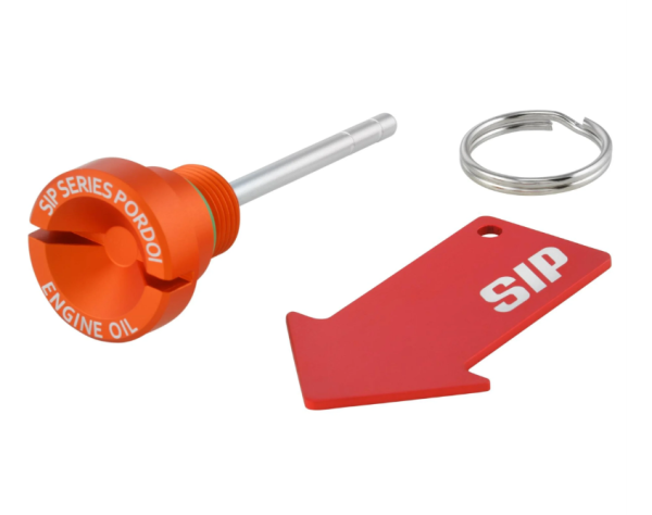 Tapón de llenado de aceite de motor para Vespa GTS Super 125cc 4T LC Euro 3 (09-16), naranja mate