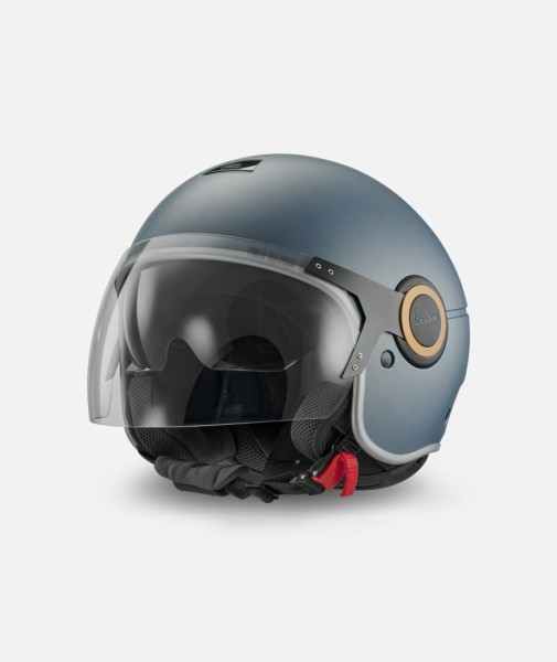 Casco jet Vespa Officina 8 azul mate - M