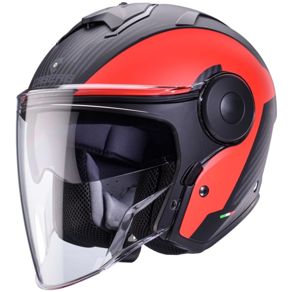 Casco Caberg Soho Milano negro/rojo